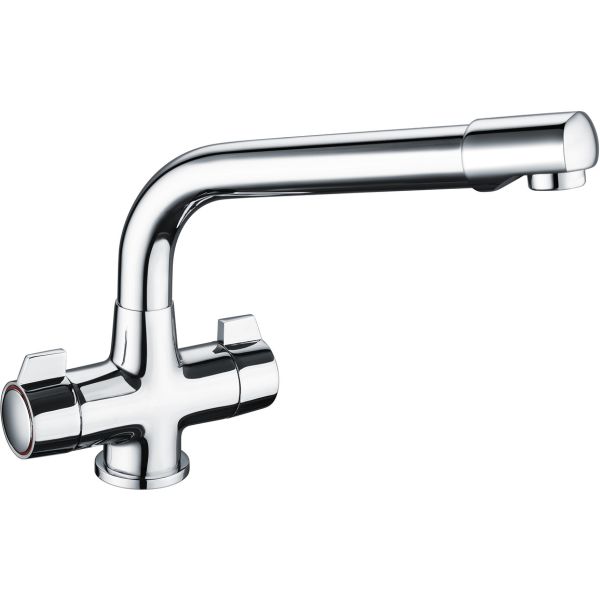 Prima Classic Dual Lever Quarter Turn Mixer Tap - Chrome