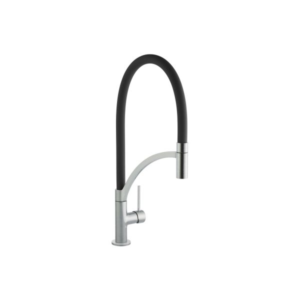 Prima Swan Neck Single Lever Mixer Tap w/Pull Out - Black