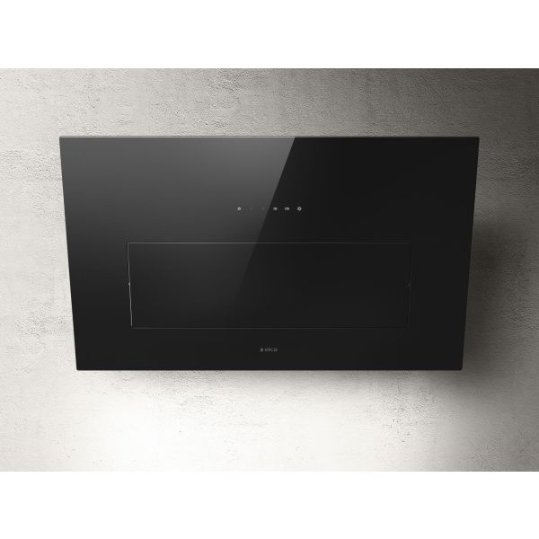 Elica Bloom 85cm Chimney Hood - Black Glass