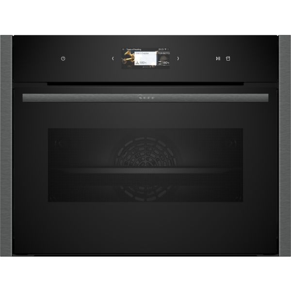 Neff N90 C24FS31G0B Compact Oven w/Steam - Black w/Graphite Trim