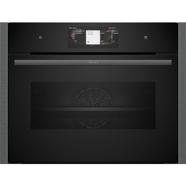 Neff N90 C24FT53G0B Compact Oven w/Steam - Black w/Graphite Trim