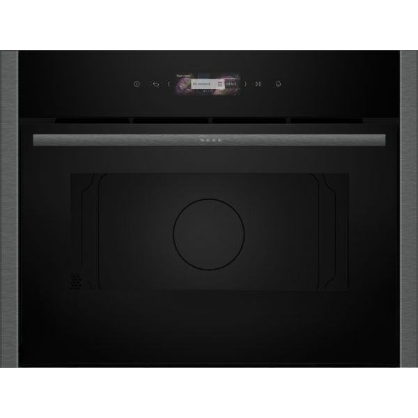 Neff N70 C24GR3XG1B B/I 1000W Compact Microwave & Grill - Black w/Graphite Trim