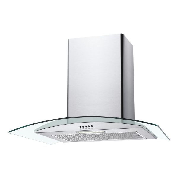 Candy CGM60NX/1 60cm Curved Glass Chimney Hood - St/Steel & Glass