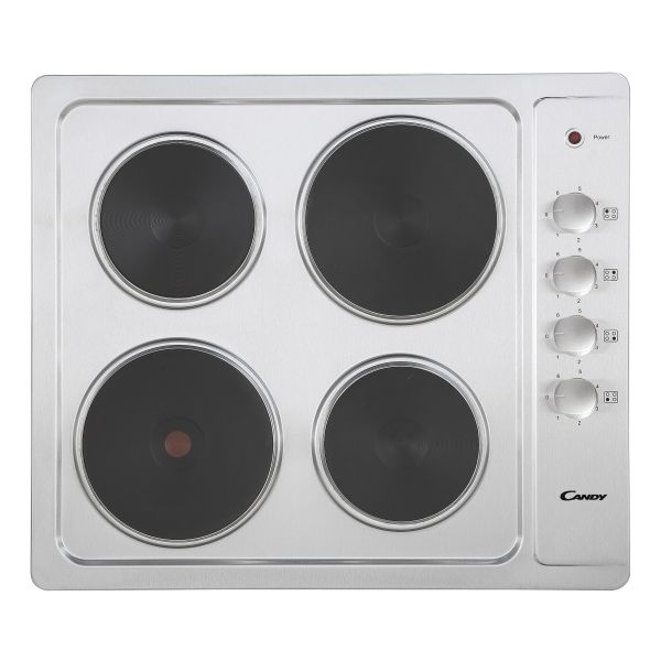 Candy CLE64KX 60cm Electric Solid Plate Hob - St/Steel