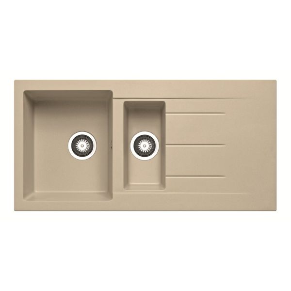 Prima Granite 1.5B & Drainer Inset Sink - Ivory