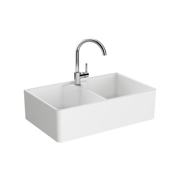 Prima 2B Belfast Ceramic Sink (Inc. Waste) - White
