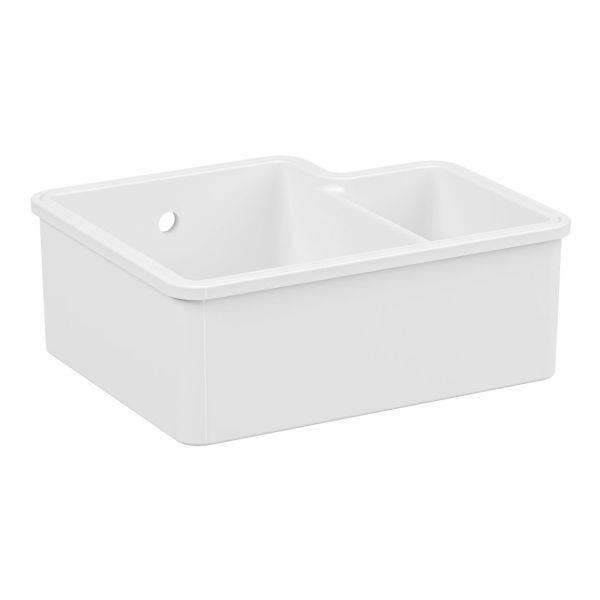 Prima 1.5B LHMB Undermount Ceramic Sink (Inc. Waste) - White