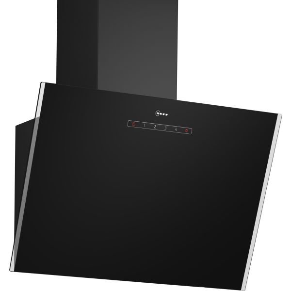 Neff N30 D63IDK1S0B 60cm Angled Chimney Hood - Black Glass