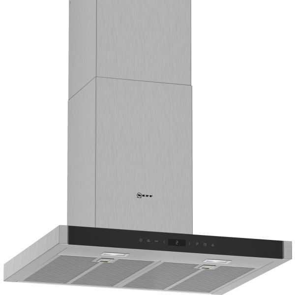 Neff N70 D65BMP5N0B 60cm Box Design Chimney Hood - St/Steel
