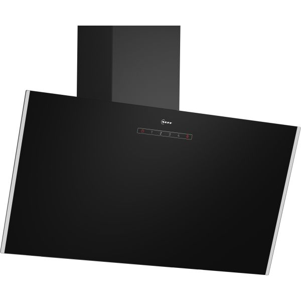 Neff N30 D83IDK1S0B 80cm Angled Chimney Hood - Black Glass