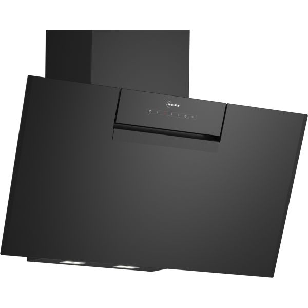 Neff N50 D85IFN1S0B 80cm Angled Chimney Hood - Black Glass