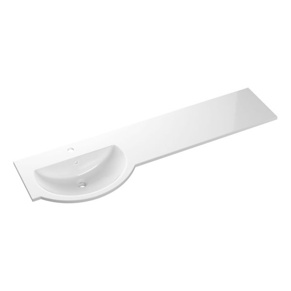 1544mm Standard Round One-Piece Basin & Overflow Ring - Left Hand