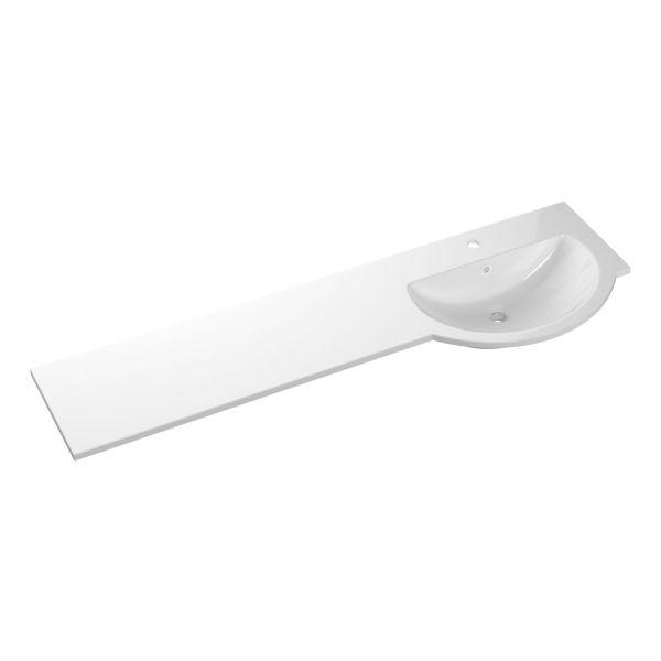 1544mm Standard Round One-Piece Basin & Overflow Ring - Right Hand
