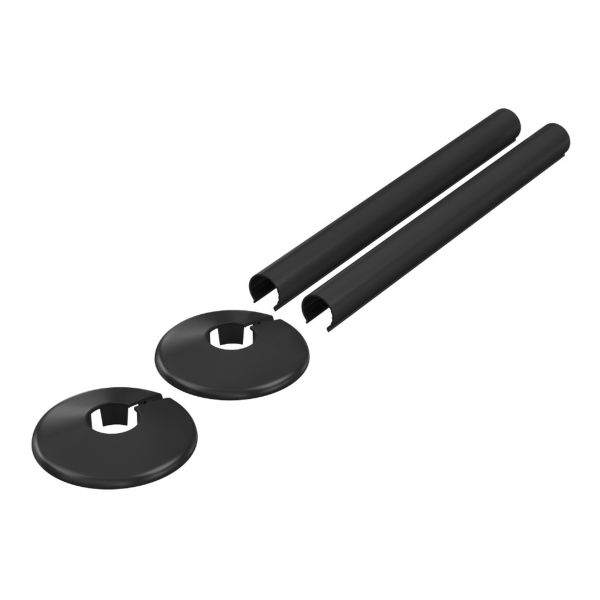 180x18mm Radiator Pipe Sleeves - Black