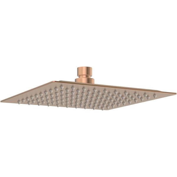 200mm Square Ultraslim Showerhead - Brushed Bronze