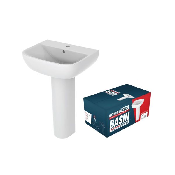//2Go 1TH Basin & Full Pedestal