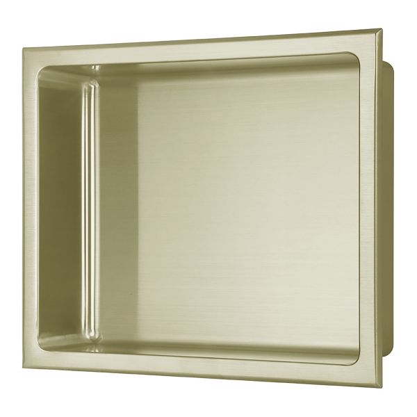 305x360mm Bathroom Niche - Brushed Brass