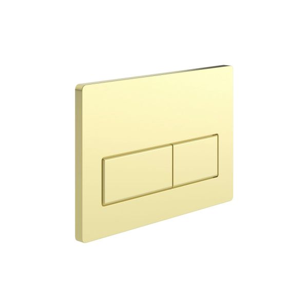 Rectangle Push Button Flushplate - Brushed Brass