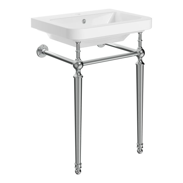 Neath 610mm 1TH Console Basin - Chrome