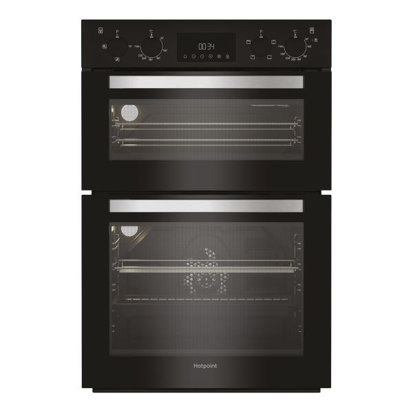 Hotpoint DIH 10D B Double Electric Oven - Black