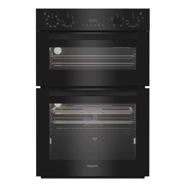Hotpoint DIH 82G1A B Double Electric Oven - Black