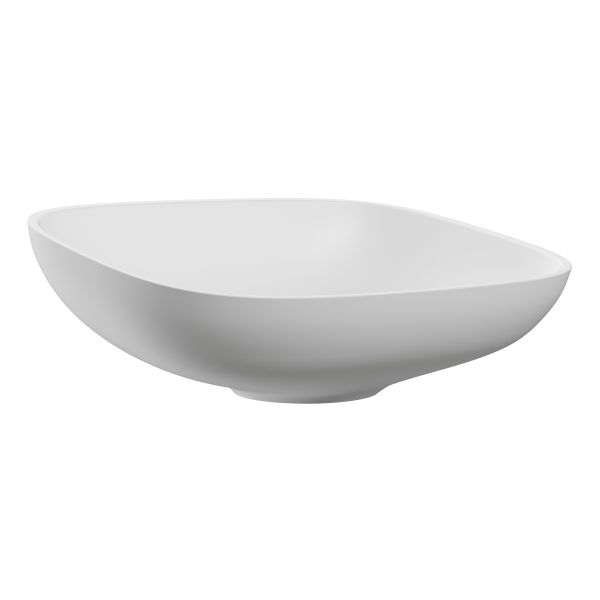 Brecon 500x380mm 0TH Resin Washbowl - White