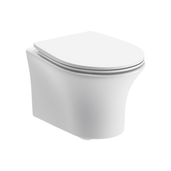 Simona Rimless Wall Hung WC & Soft Close Seat