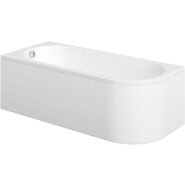 Acquire J Shape 1500x725x600mm 0TH Bath w/Legs (LH)