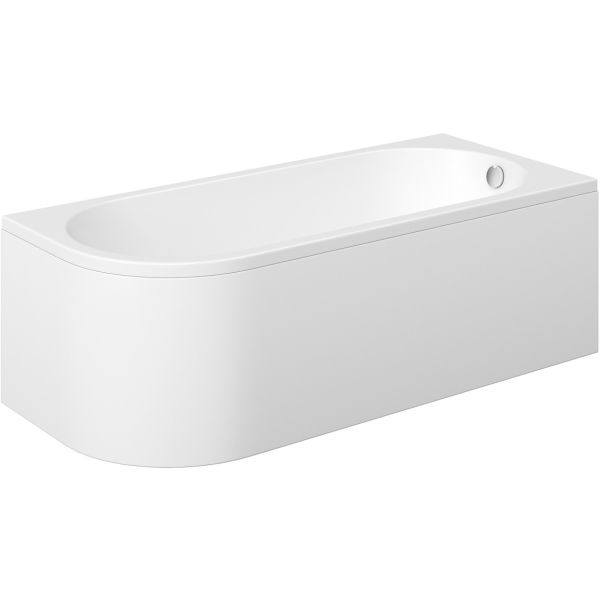 Acquire J Shape 1700x725x600mm 0TH Bath w/Legs (RH)