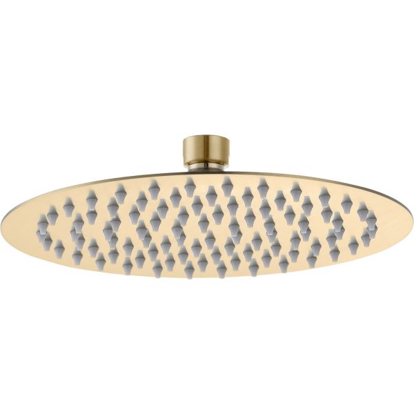 Altair 250mm Round Ultraslim Showerhead - Brushed Brass