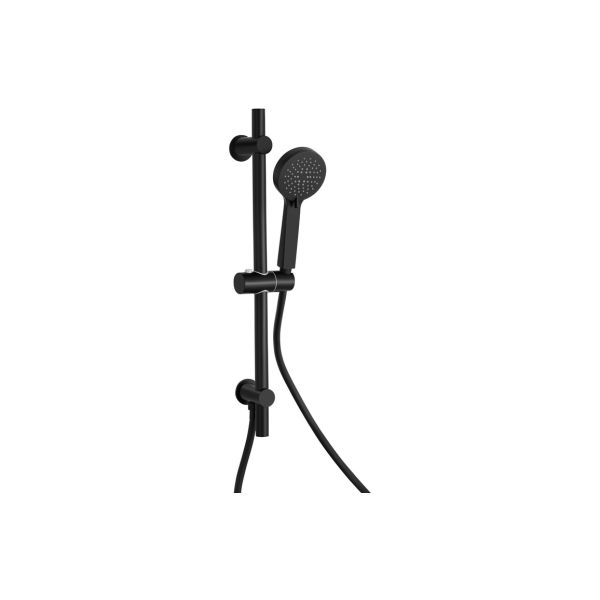 Altair Round Riser Rail Kit w/Elbow & 3 Mode Handset - Matt Black