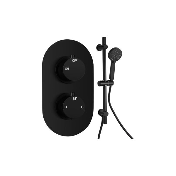 Altair Round Shower Valve & Kit Pack 2 - Matt Black