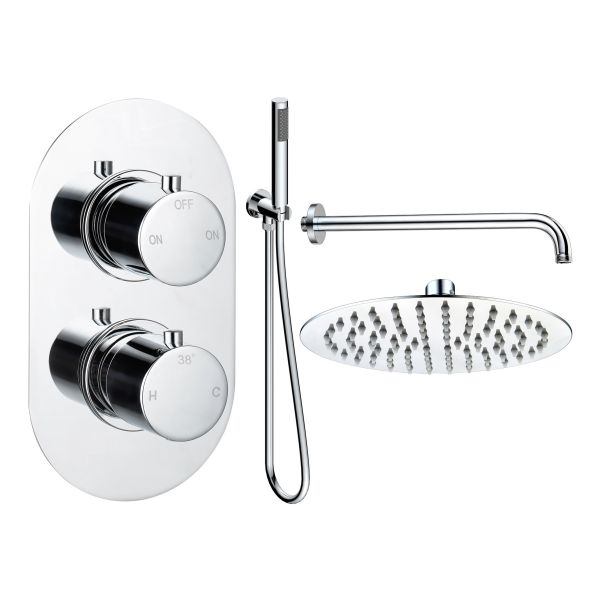 Altair Round Shower Valve & Kit Pack 4 - Chrome