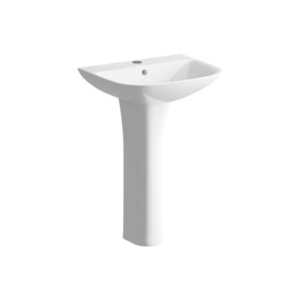 Caithness 560x450mm 1TH Basin & Full Pedestal (Boxed)