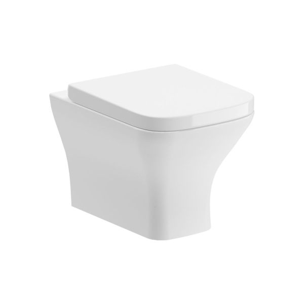 Caithness Rimless Comfort Height Back To Wall WC & Wrapover Soft Close Seat