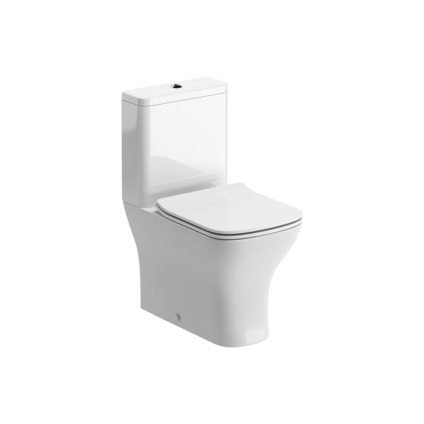 Caithness Short Projection Close Coupled Fully Shrouded WC & Slim Soft Close Seat