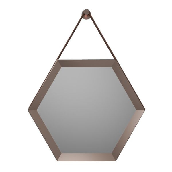 Carlo 500x433mm Hexagonal Mirror - Bronze