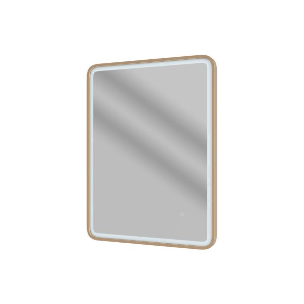 Caspian 600mm Rectangle Front-Lit LED Mirror - Brushed Bronze