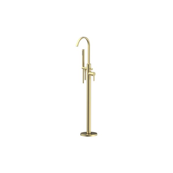 Chine Floor Standing Bath/Shower Mixer - Brushed Brass