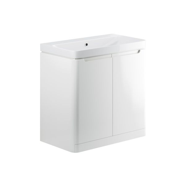 Como 805mm Floor Standing 2 Door Unit & 1 Tap Hole Basin