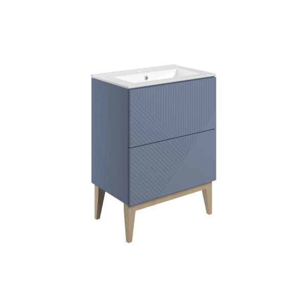 Etienne 615mm Floor Standing 2 Drawer Unit & Basin 1 Tap Hole