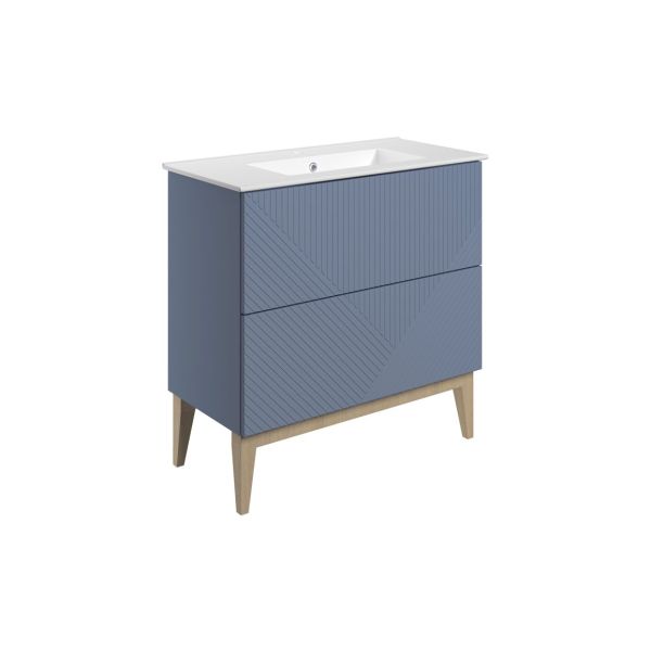 Etienne 815mm Floor Standing 2 Drawer Unit & Basin 1 Tap Hole