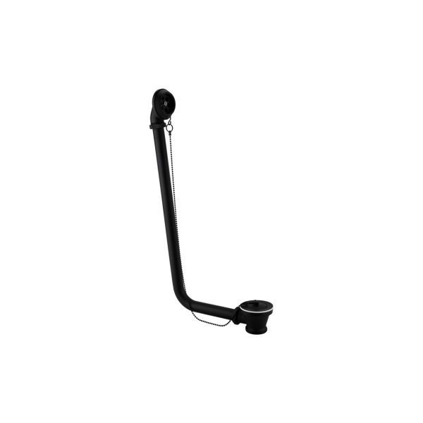 Exposed Bath Plug & Chain Waste - Matt Black
