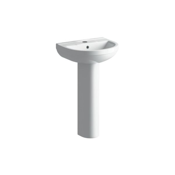 Irini 500x390mm 1TH Basin & Full Pedestal