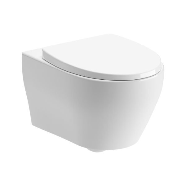 Larisa Rimless Wall Hung WC & Soft Close Seat