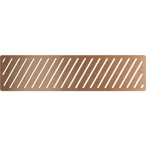 Linear Tray Waste Cover - Brushed Bronze