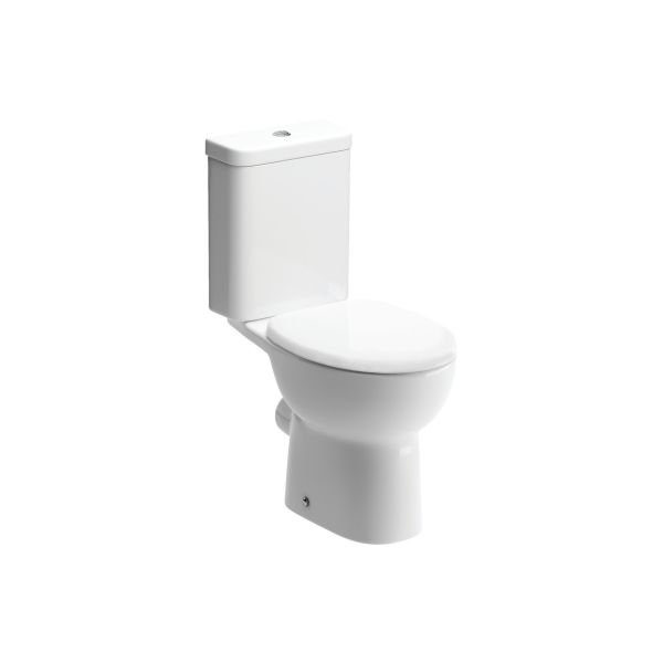 Mistral Close Coupled Open Back WC & Soft Close Seat