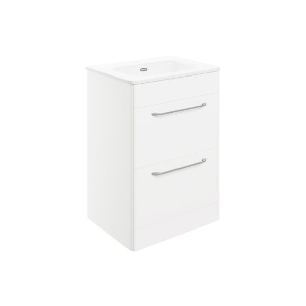 Penarth 610mm 2 Drawer Floor Standing Unit & 1 Tap Hole Basin