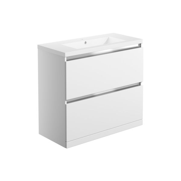 Pinarola 815mm Floor Standing 2 Drawer Unit & 1 Tap Hole Basin