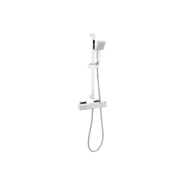 Quadma Cool-Touch Thermostatic Bar Mixer Shower - Chrome